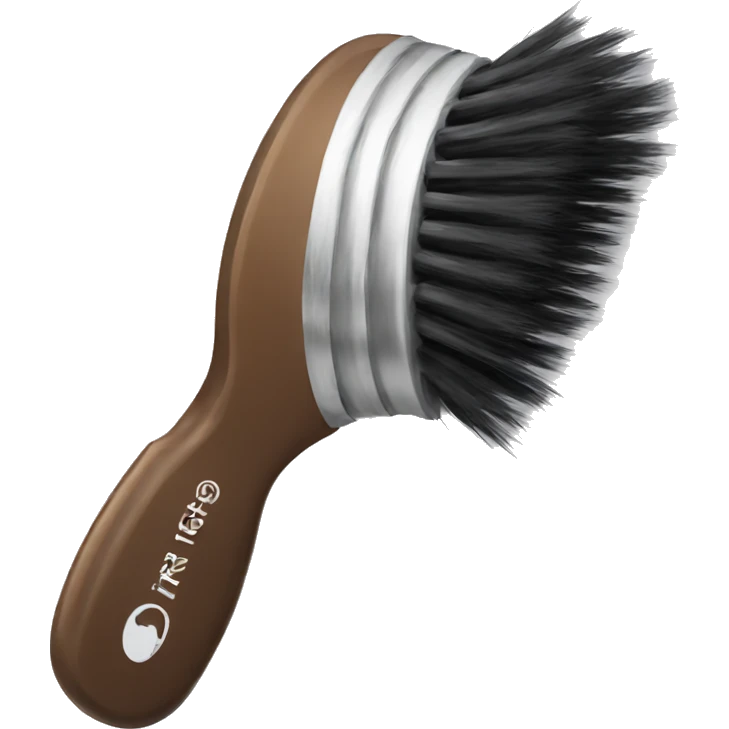 hair brush with horse head emoji