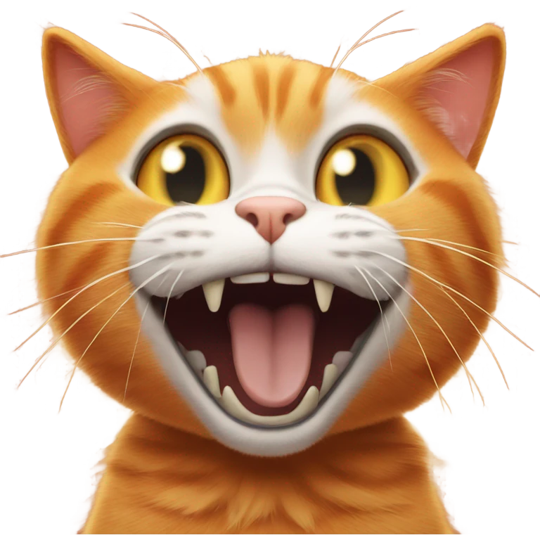 Orange cat being crazy  emoji