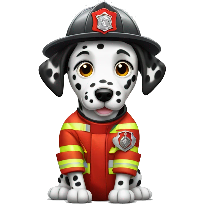 Dalmatian firefighter emoji