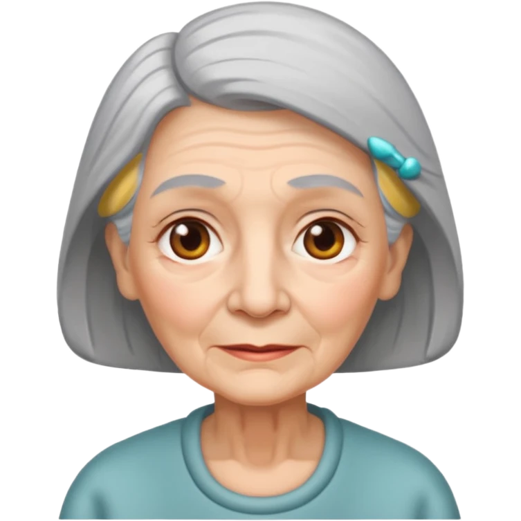 Old lady with my picture emoji