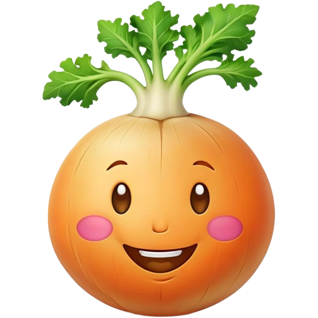 happy smiling turnip character emoji
