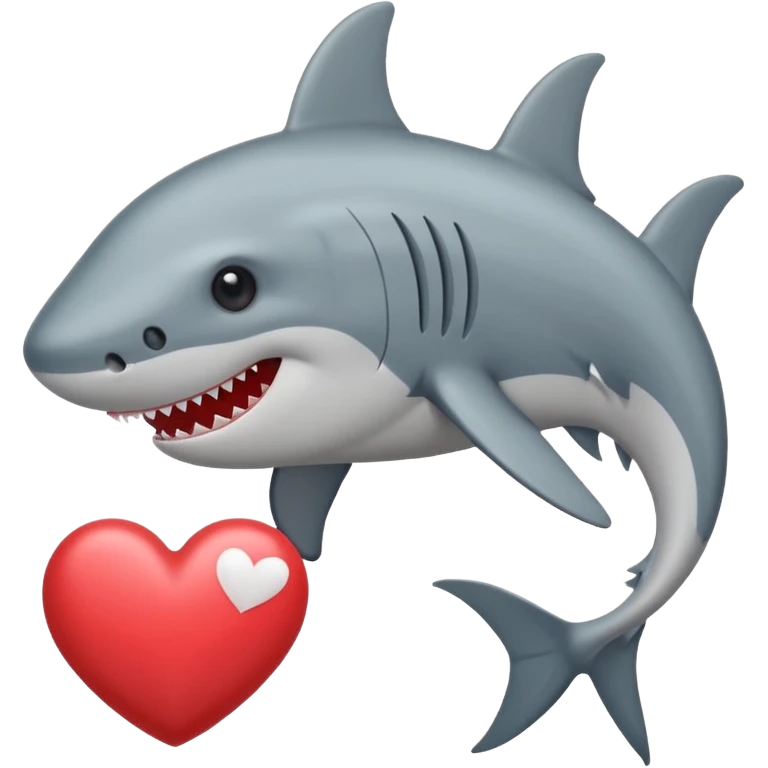 Crea un tiburón con corazón emoji