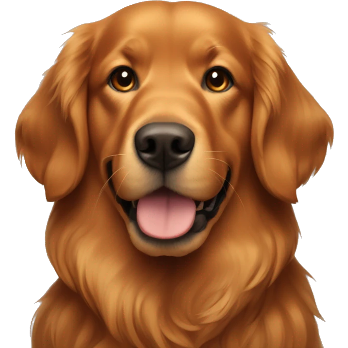 Dark red golden retriever emoji