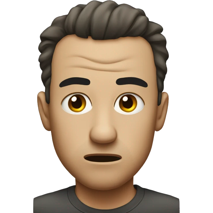 blank stare with angry eyebrow  emoji
