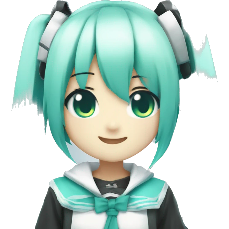 Anime Chibi Miku Hatsune Smile emoji