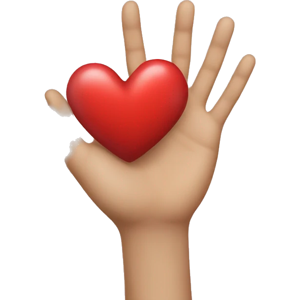 Hand giving a heart emoji
