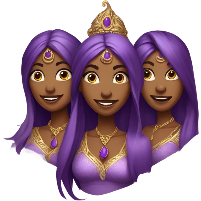 3.5/5 purple female genies emoji