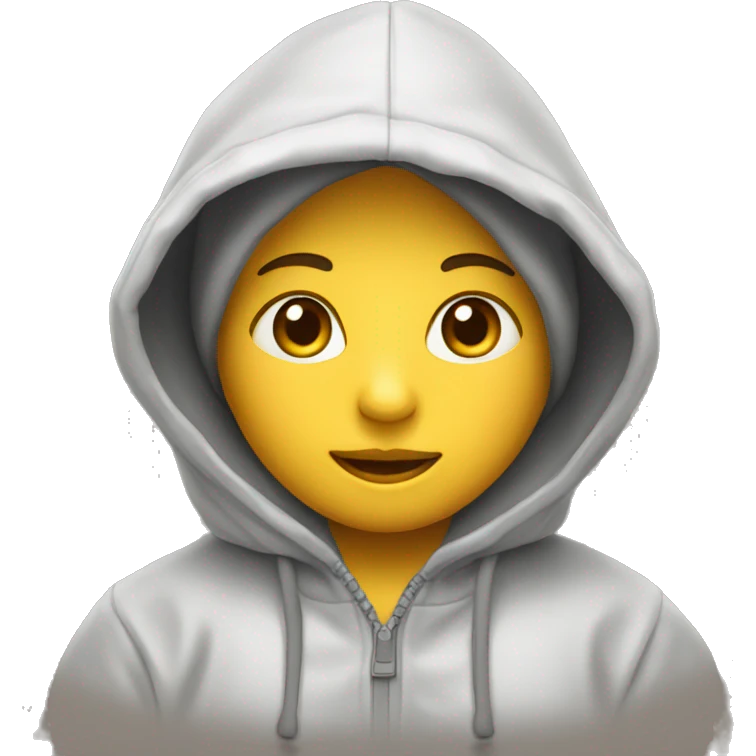 Bébé avec une cagoule  emoji