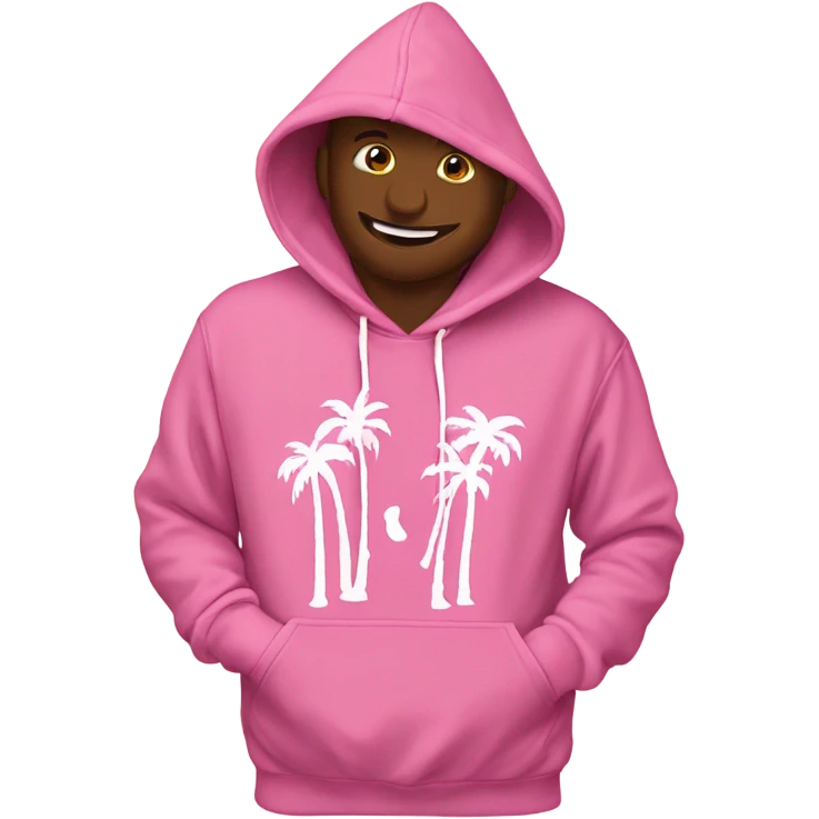 Pink puff palm hoodie  emoji
