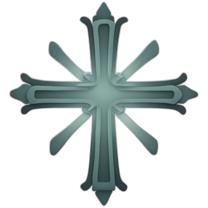 coptic cross clear simple emoji