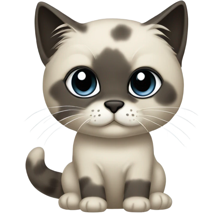 Rag doll cat seal point  emoji
