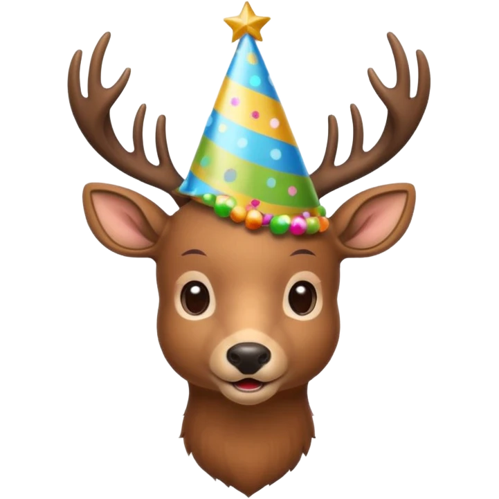 a new year's deer, Christmas mood emoji