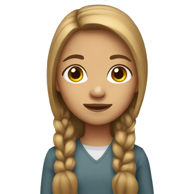 girl with light brown and long hair emoji