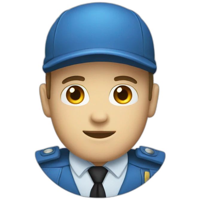Badge bleu emoji