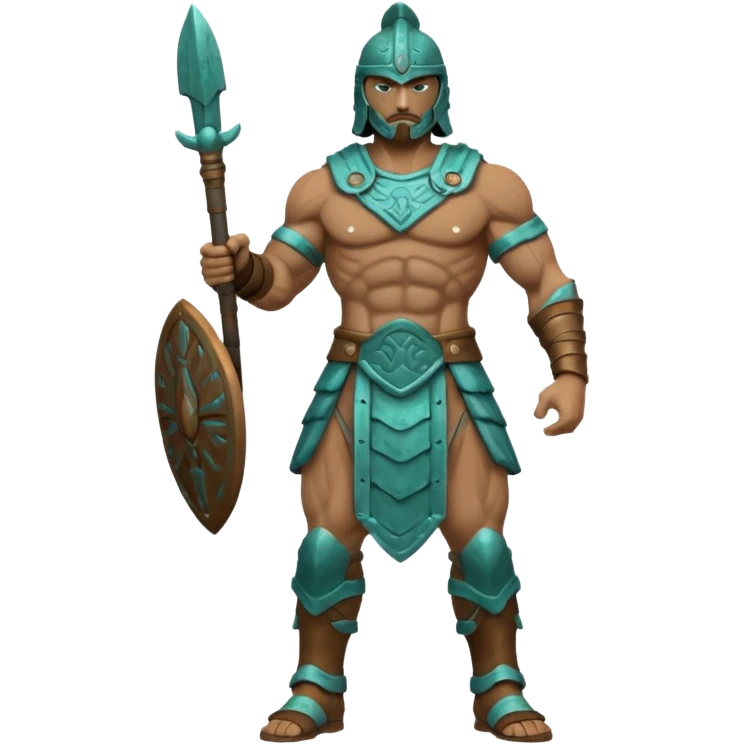 Bronze warrior figure,Museum Statues emoji