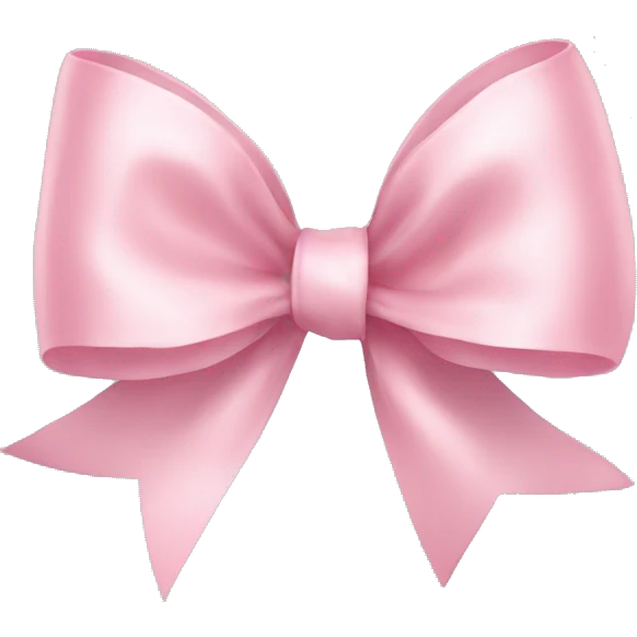 light pink ribbon bow emoji