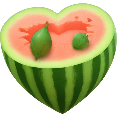 Heart and melon emoji