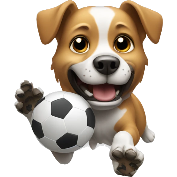 dog playing football emoji