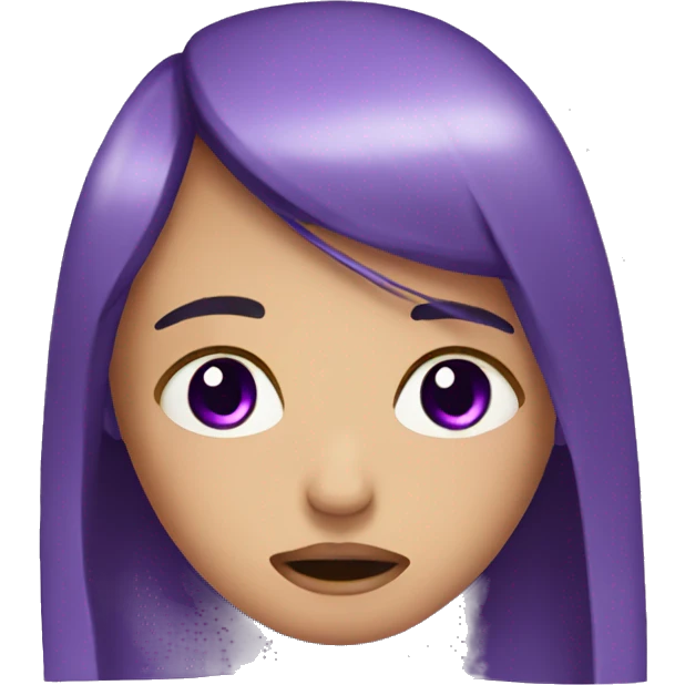 girl crying with violet eyes  emoji
