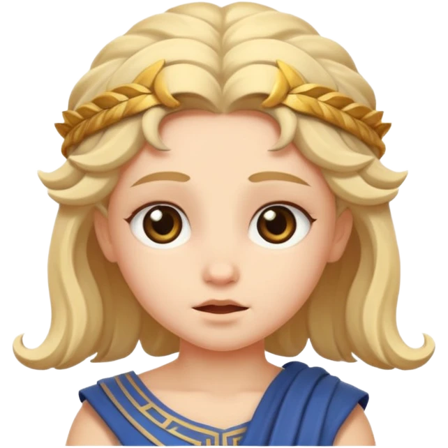greek mithology character, cute and with emotion emoji