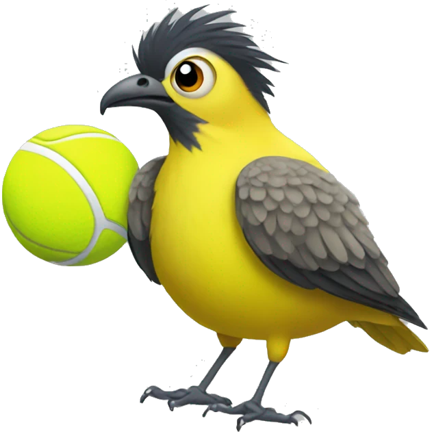 Tennis ball bird emoji