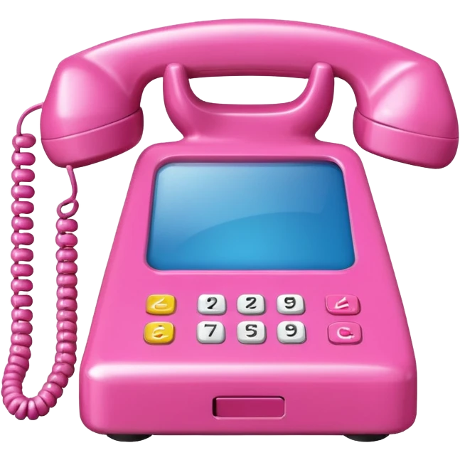 pink phone call \caller id bubble emoji