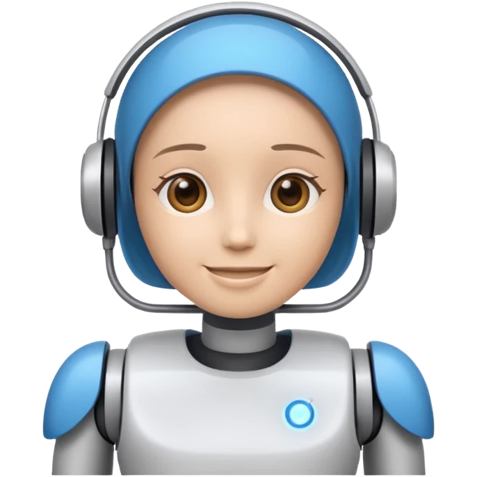 I want an AI chat bot image which represents as chat bot assitant. emoji
