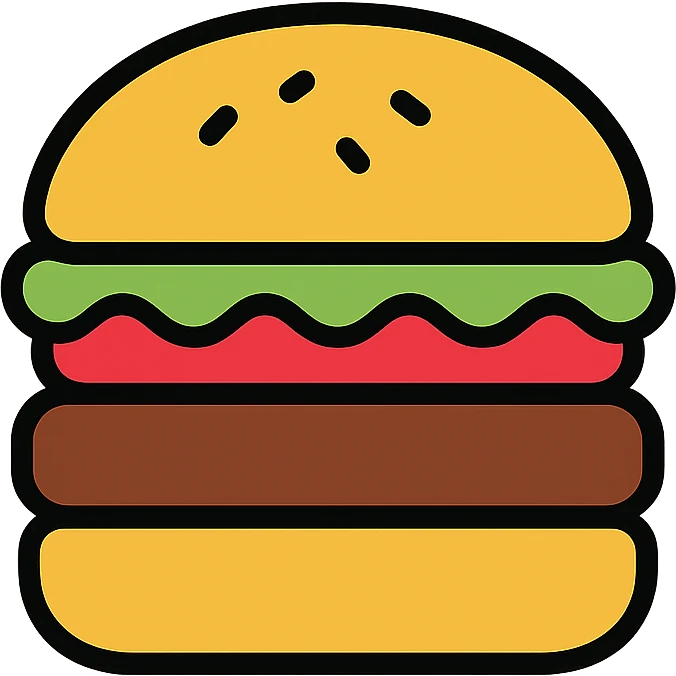 colored burger icon emoji