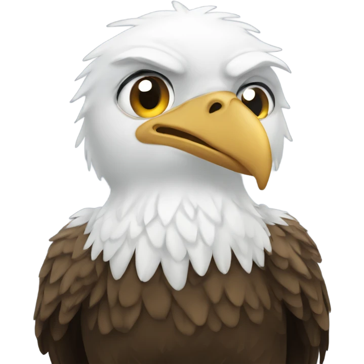 An eagle being a crybaby emoji
