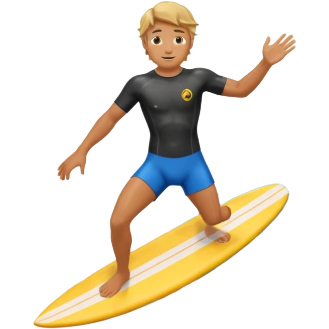 Surfista em onda emoji