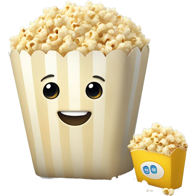 Popcorn in weißer Tüte  emoji