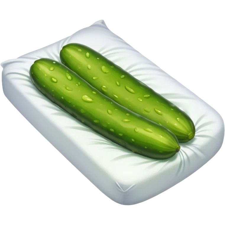 Pickles can leaked on bedsheet emoji