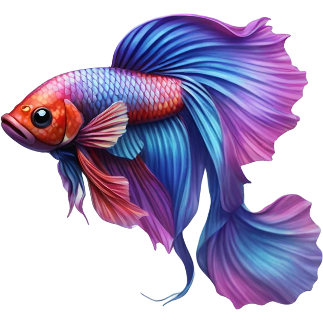 Fancy realistic betta fish emoji