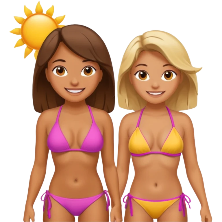 Girls with a 👙 
 emoji