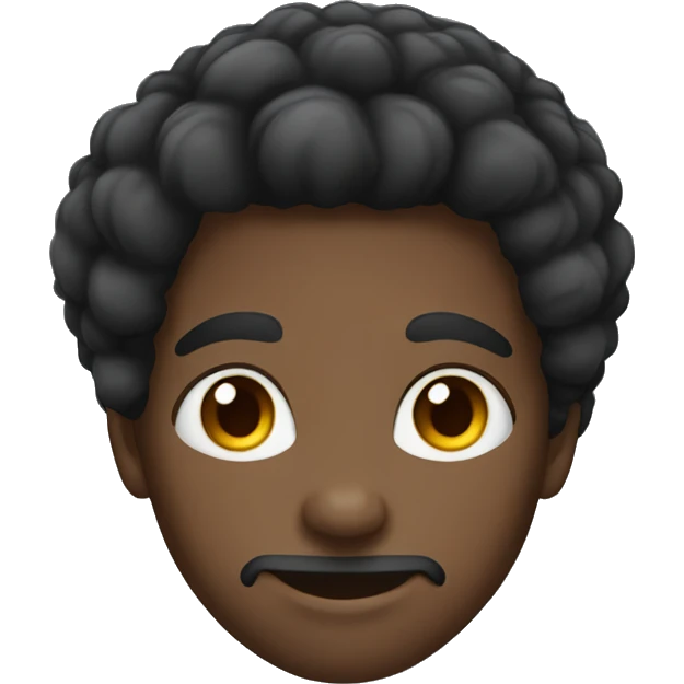 african male, afro puffs hairstyle emoji