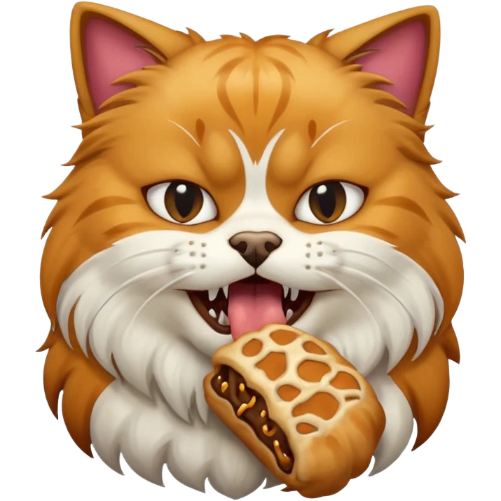 A cat eating a dog  emoji
