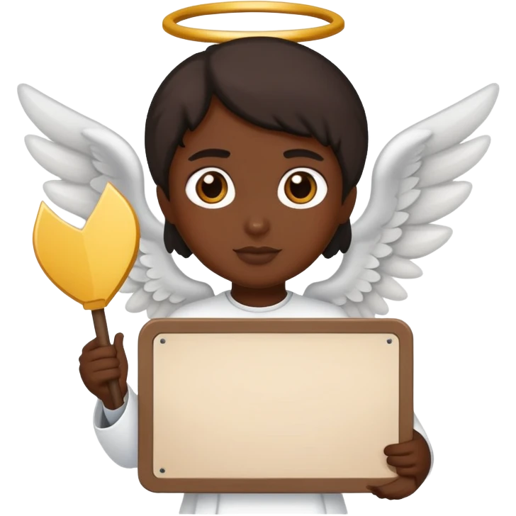 Dark angel holding sign emoji