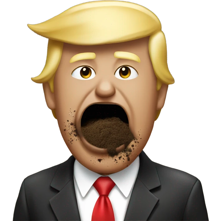Trump eating dirt emoji