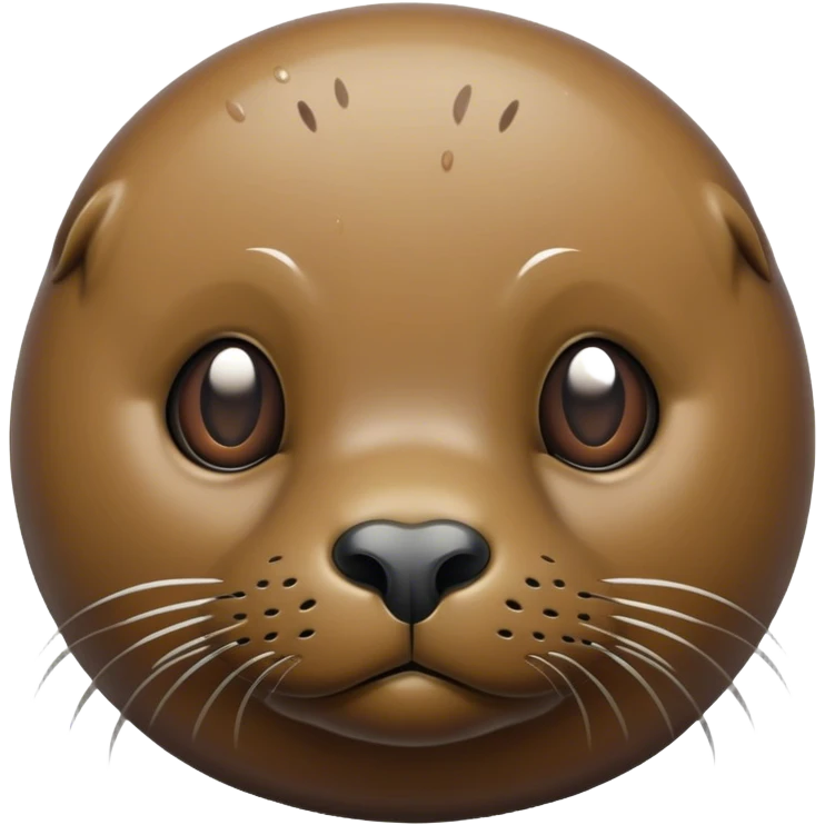 Detailed Brown ocean seal swimming  emoji
