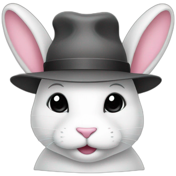 Bunny with a hat emoji