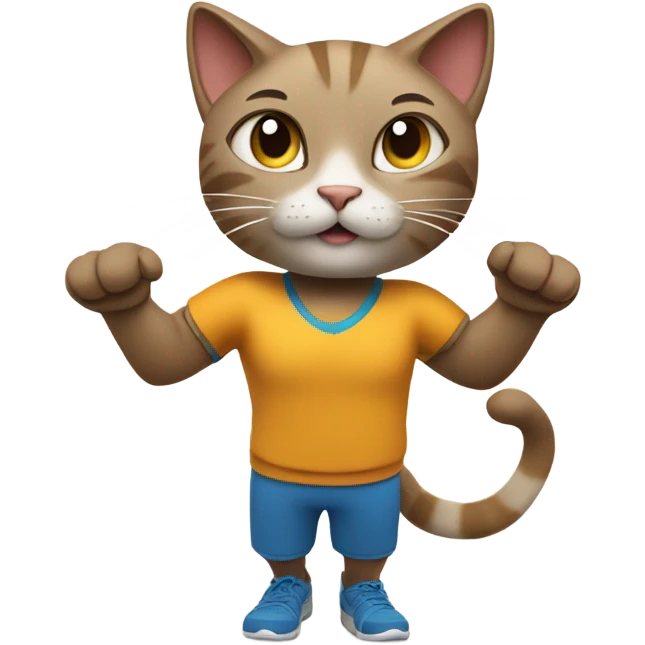 cat gym coach trainer  emoji