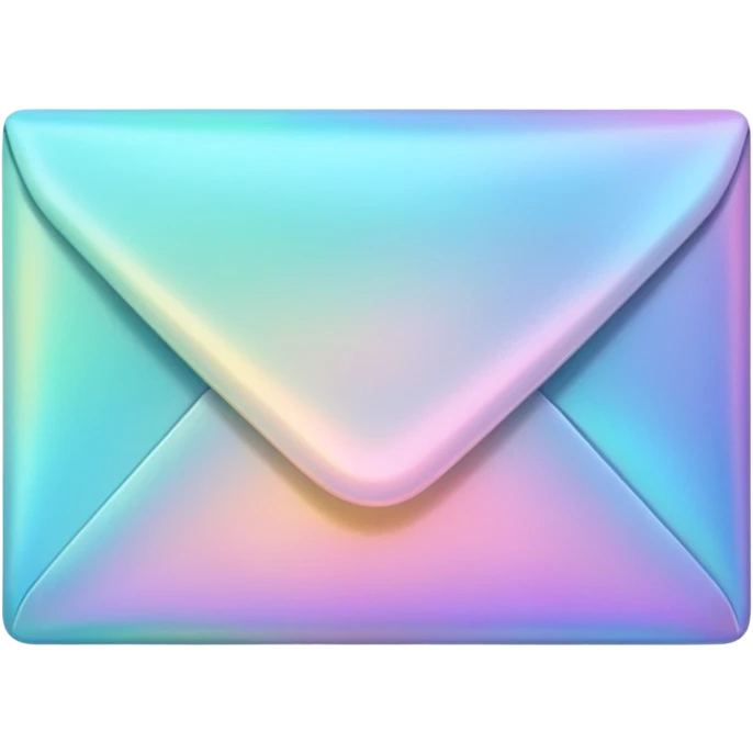 a beautiful romantic  opal envelope emoji