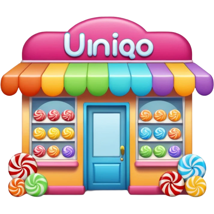 Candyshop with name: Uniq emoji