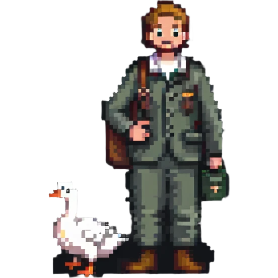 man with goose emoji