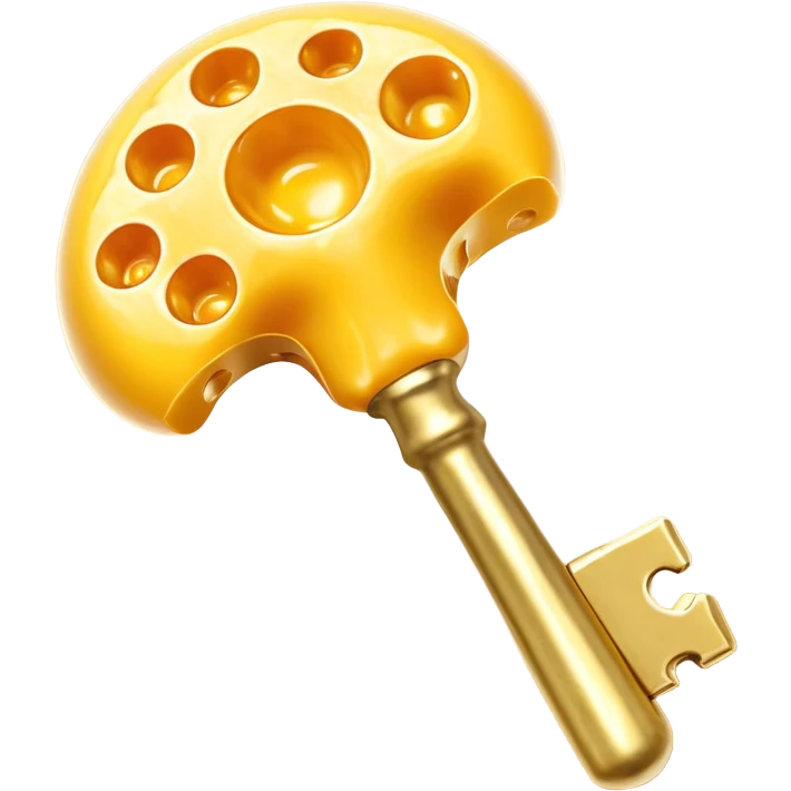 K2-rich foods (cheese, egg yolk, natto) transforming into golden keys that unlock bone structures, guiding glowing calcium particles to strengthen the skeleton. The keys simultaneously block calcium from entering arteries, showing how vitamin K2 acts as a wise guardian of calcium distribution. emoji