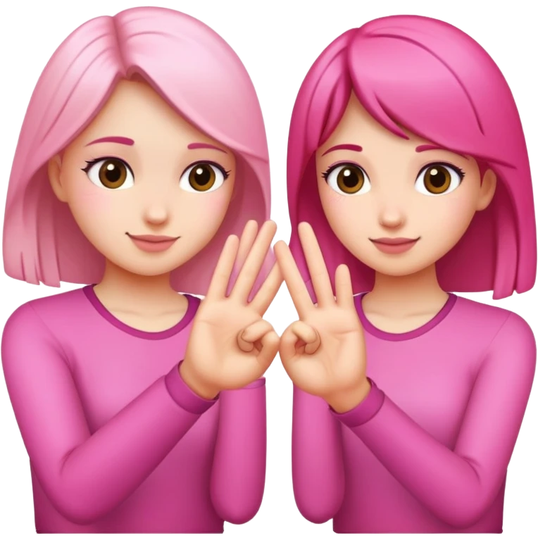 girls making a pinky promise  emoji