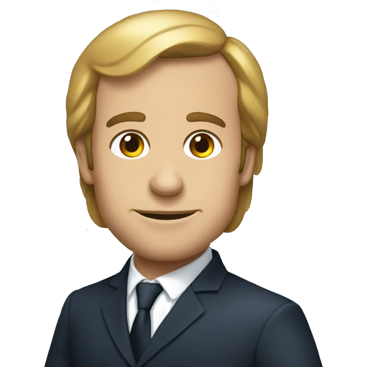 Macron qui lit un livre emoji