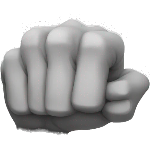 Fist but with forefinger up and curled like a hook emoji