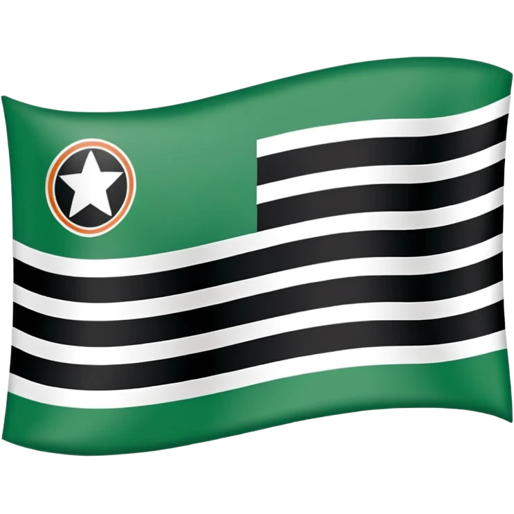 Make the flag of the Ural Republic, white, green, black emoji