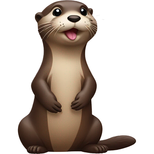 Otter blowing a kiss emoji